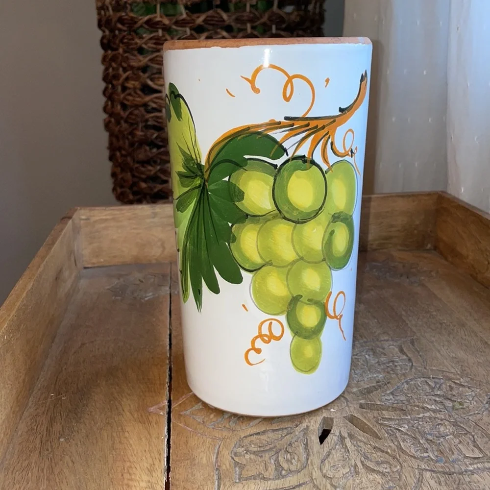 🎉HP🎉~PIER ONE Hand painted in Italy 🇮🇹 Terracotta Wine Chiller